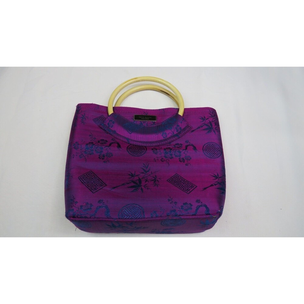 Kate Spade New York Purple Asian Style Wood Handle Purse